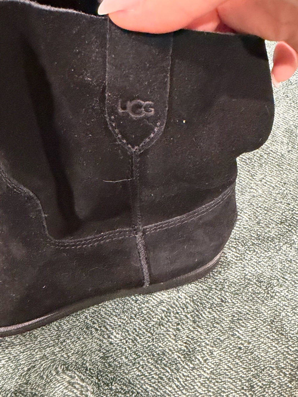 UGG Black Suede Ankle Boot